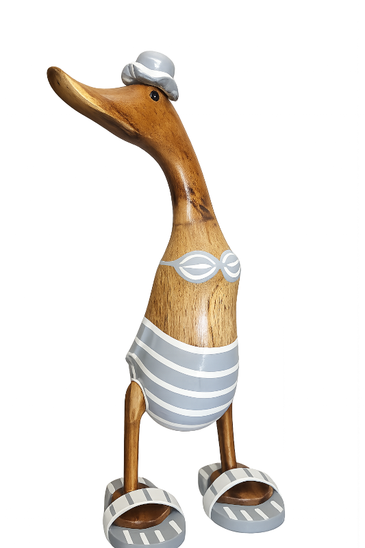 Die Bikini Ente grau, 40cm hoch