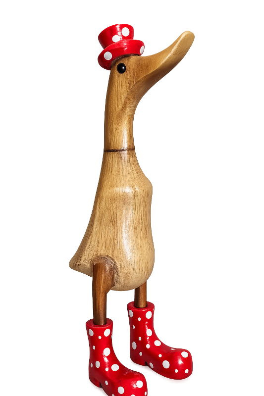 Die Naturisten Ente in rot, 30cm hoch