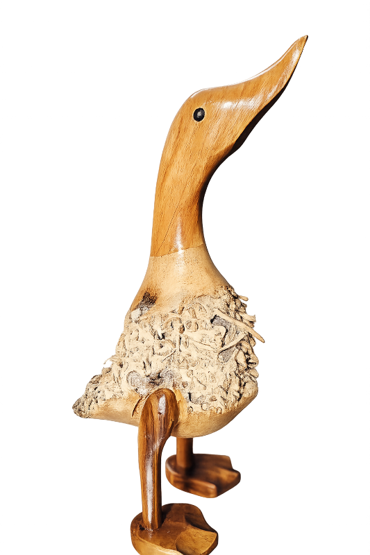 Sonder-Ente mit Bambuswurzelbauch, 25cm hoch