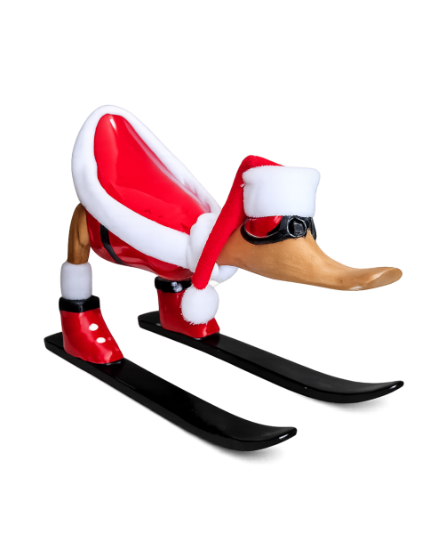 Weihnachtsmann als Skifahrer, 14cm hoch