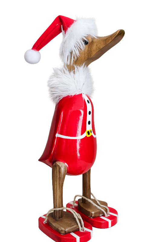 Weihnachtsmann mit Fell, 25cm hoch