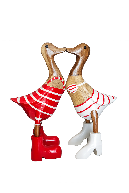 Küssendes Entenpärchen, 25cm hoch