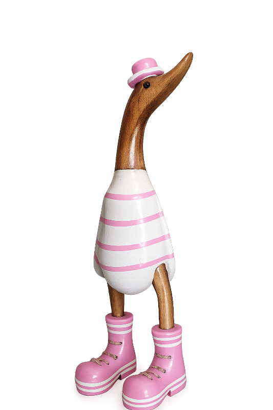 Die Rosa Ringel Ente, 25cm hoch